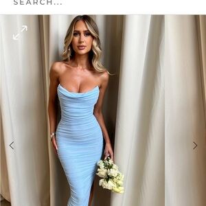Babyboo: DEMI MAXI DRESS - BABY BLUE size small.  Worn once